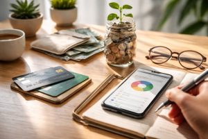 The image visually reinforces these ideas through a calm, minimalist composition.